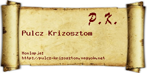 Pulcz Krizosztom névjegykártya